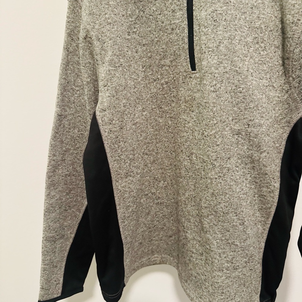 Beverly Hills Polo Club Men Grey Sweater Fleece Quarter Zip Jacket Size L❤️ - Picture 6 of 7
